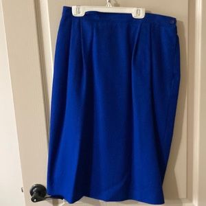 Leslie Fay Wool Blue skirt size 16